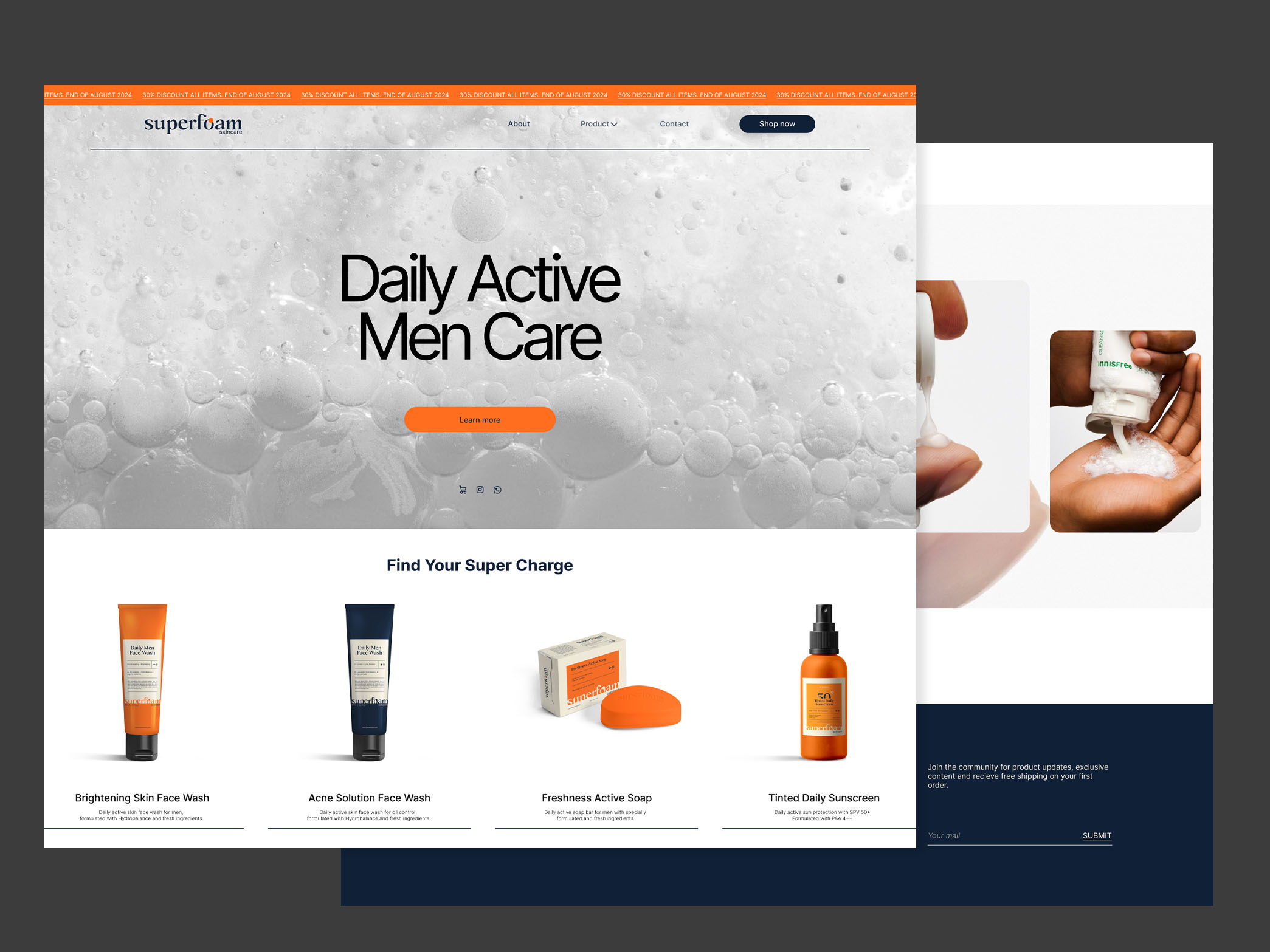 Example of Minimal UI Website Design