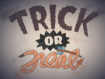 Trick or Treat animation frame by frame fresco grunge halloween illustration snake texture