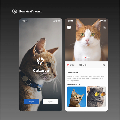 CatCove_ Cat Selling & buying app appui cat design designer ecommerce figma mobileapp moderndesign splashscreen ui uiux viral