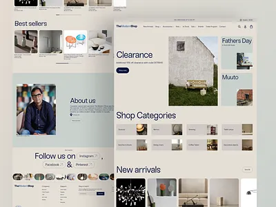 The Modern Shop 3d animation branding graphic design logo ui