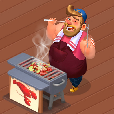 3D Animation - Cooking animation casino symmbol