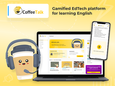 How Coffee Talk became Duolingo for millennials? app branding brigit.dev coffee talk design duolingo gamification graphic design illustration logo platform ui ux