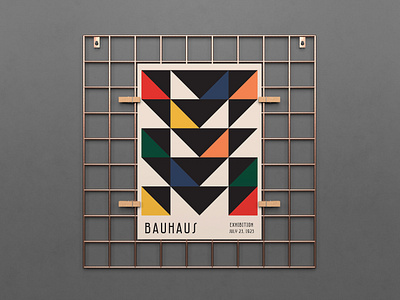 Bauhaus Aesthetic Poster abstract art backdrop background banner bauhaus boho brochure color design geometric graphic modern pattern placard poster print retro shape swiss