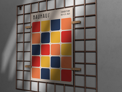 Bauhaus Aesthetic Poster abstract art backdrop background banner bauhaus boho brochure color design geometric graphic modern pattern placard poster print retro shape swiss