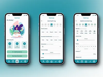 Vertige HealthTech iOS Application application components design figma ios ui