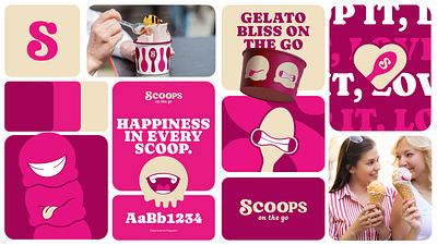 Scoop on the go branding gelato graphic design ice cream logo scoops on the go