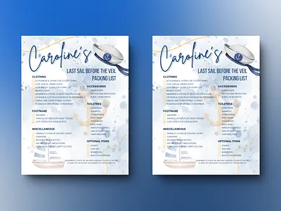 Bachelorette Flyers graphic design