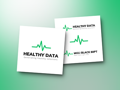 Healthy Data HealthTech Logo Design branding graphic design logo