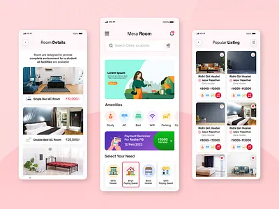 Mera Room animation branding graphic design ui