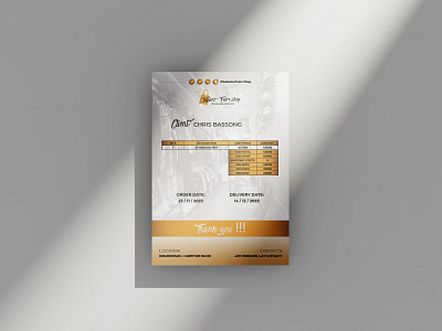 Facture numérique Laissez-Faire Shop branding facture graphic design