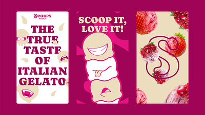 Scoop on the go branding gelato graphic design ice cream logo