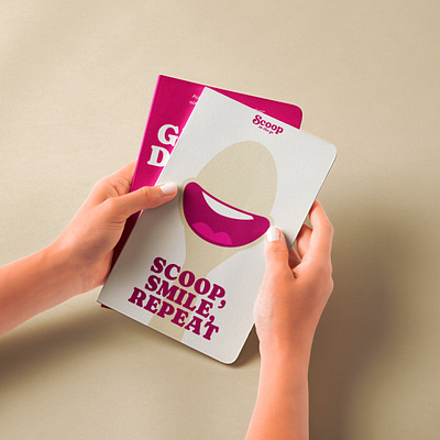 Scoops on the go branding gelato graphic design ice cream logo