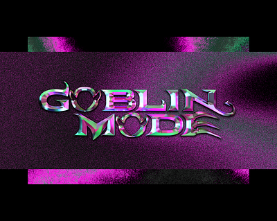 GOBLIN MODE LOGO CONCEPTS 3d adobe branding concept logo music photoshop redshift vaporwave