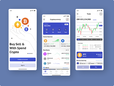 Cryptocurrency Wallet Mobile App Design 💼 app design bitcoin wallet blockchain crypto app crypto exchange app crypto wallet crypto wallet app crypto wallet app design cryptocurrency finance app trust wallet wallet app wallet mobile app web3