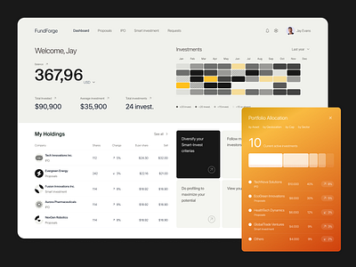 Advanced Investment Dashboard with Allocation Insights dashboard financial analytics financial app fintech investment investment tracking portfolio management ui design user interface uxui