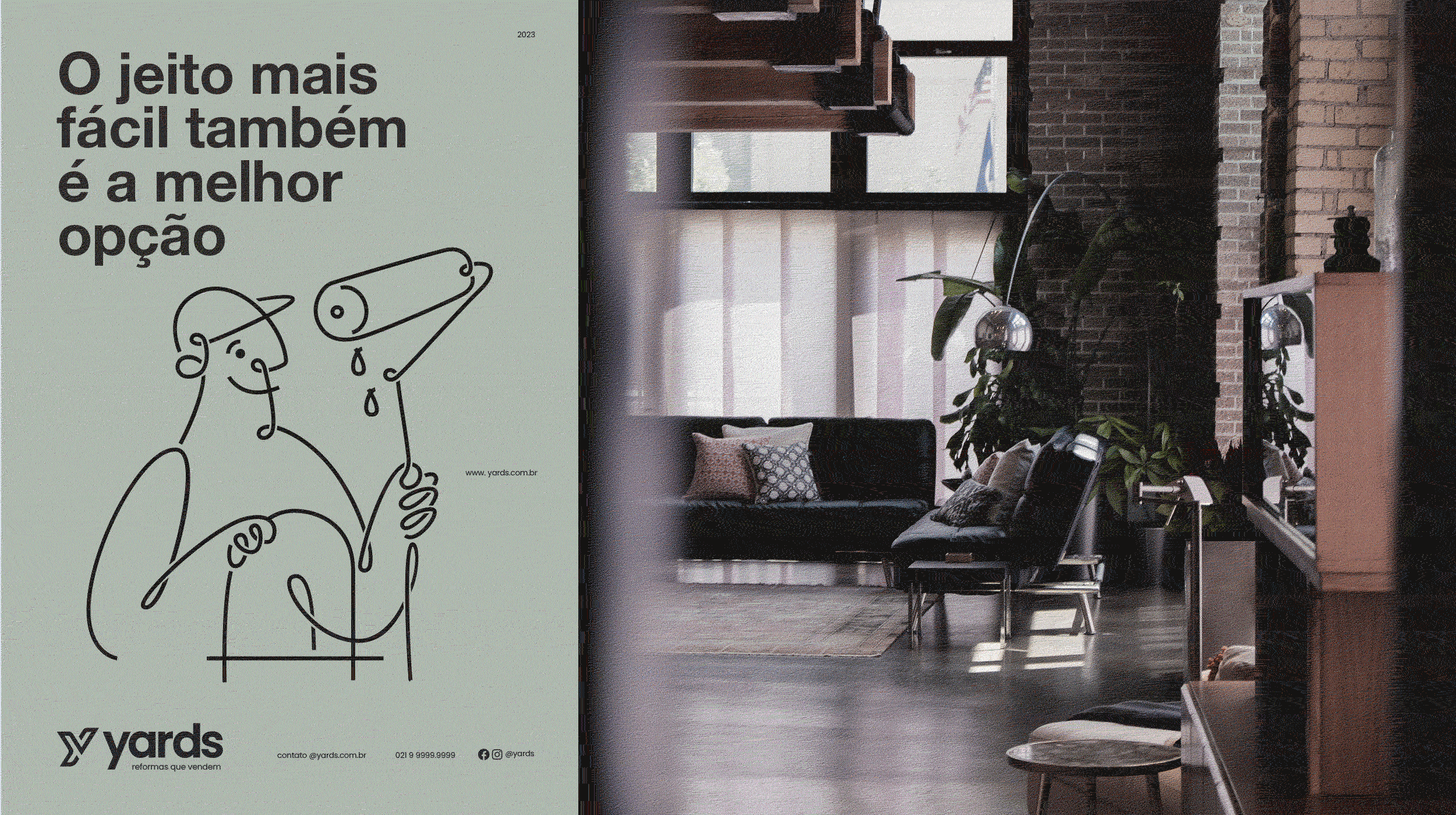 Yards - House Flipping - Brand Identity Design branding construction construction company construction logo design flipping house graphic design home house house renovation illustration logo logo design logotype renovation visual identity