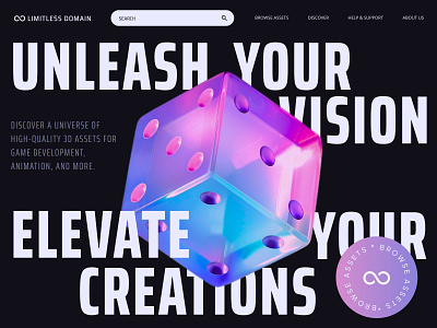 Elevate Your Creations: Explore 3D Asset Marketplace (#Day28) 30daysofwebdesign 3d 3dmarketplace branding clean web design dark mode dark ui design editorial design font gradient graphic design illustration logo minimalist modern design ryodgie ui web design webdesigner