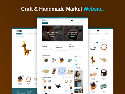Craft & Handmade Market Theme Template branding design ecommerce illustration ui web design website design website template woocommerce wordpress