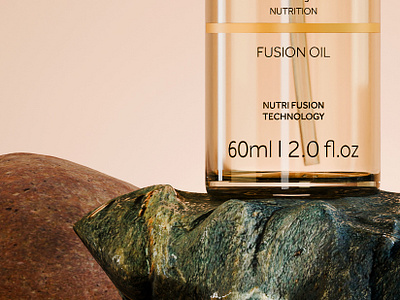 Fusion Oil - CGI 3d branding logo packaging packaging design