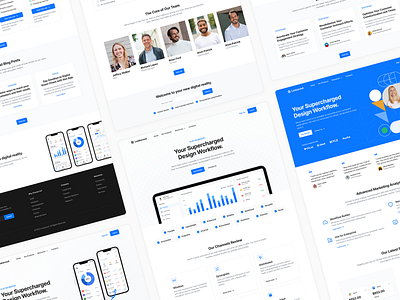 Landing Pages - Lookscout Design System clean design design system landing page layout lookscout ui user interface ux webpage website