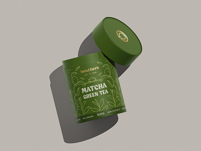 HealHerb - A Natural Products' Illustrated Packaging Line branding character graphic design illustration logo matcha natural products package design packaging