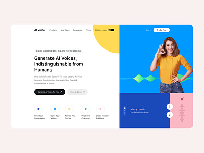 AI Voice - Design Concept aivoice aivoicegenerator branding design figmadesign uiux ultrarealisticai