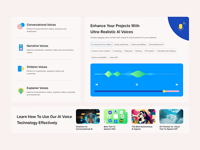 AI Voice - Design Elements aivoice aivoicegenerator branding design figmadesign uiux ultrarealisticai