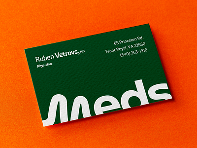 Business Card for Meds branding business card ekg logo mark medicine wordmark