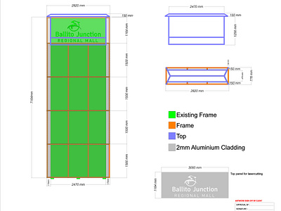 Shop Drawing for External Pylon Framework graphic design shop drawing signage