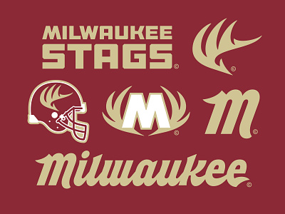 19/32 – Milwaukee Stags branding design flash sheet football illustration logo milwaukee sports sports branding stags typography wisconsin