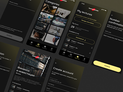 mobile app for lectures on rights and laws app classic style dark theme law mobile rights