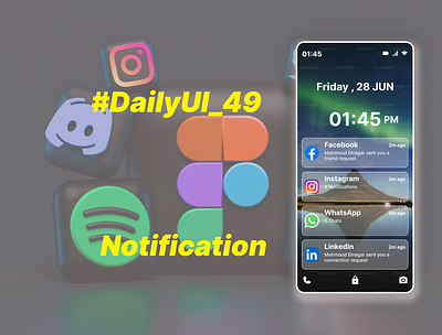 #Dailyui 49 Notification graphic design ui
