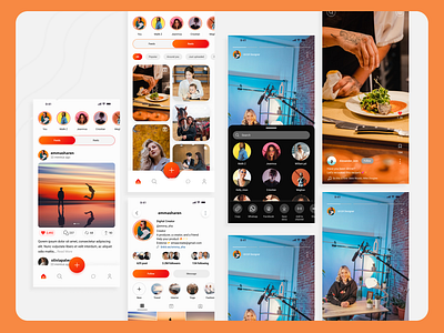 Social Media - Mobile Apps application ui design facebook inspiration instagram mobile design mobile design apps networking apps profile public social media social network socmed tiktok ui user interface video