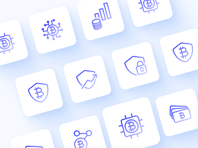 Bitcoin Icon Pack bitcoin cryptocurrency flat icon graphic design icon icon design icon set ui ui icon ui illustration