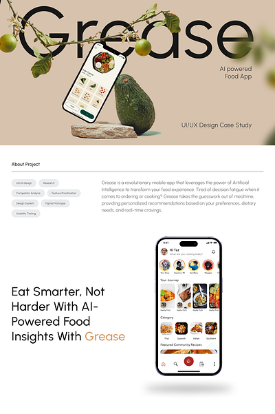 AI Powered Food App - Design graphic design ui