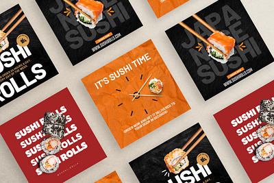 Sushi Restaurant ads instagram post restaurant sushi