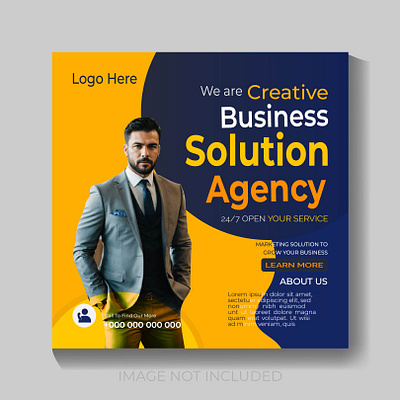 Creative Social media post banner company business card social media post