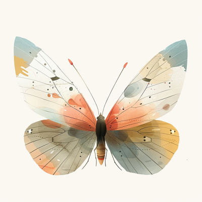 Butterfly_clipart_in_the_style_of_Jon_Klassen_d_ 3d animation branding graphic design logo motion graphics ui