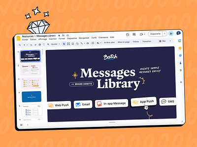 Messages Library in GSlides 📒 branding google slides graphic design gslides library non designer tool