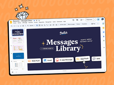 Messages Library in GSlides 📒 branding google slides graphic design gslides library non designer tool