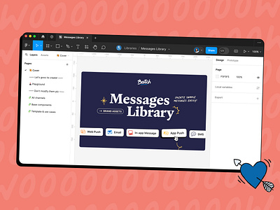Messages Library in Figma 🖌️ branding component figma graphic design library message tool