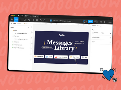 Messages Library in Figma 🖌️ branding component figma graphic design library message tool