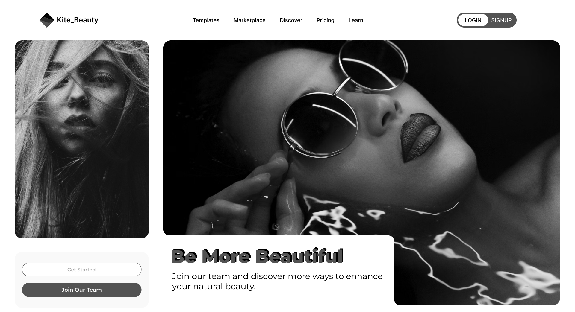 Beauty Brand Landing Page Design beauty brand web template beauty website template branding design graphic design landing page landing page for beauty brand typography ui website design website template