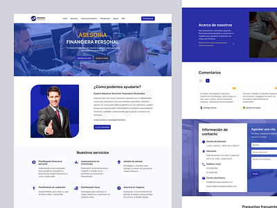 Asesoría Financiera - Landing Page landingpage uidesign uxdesign webdesign
