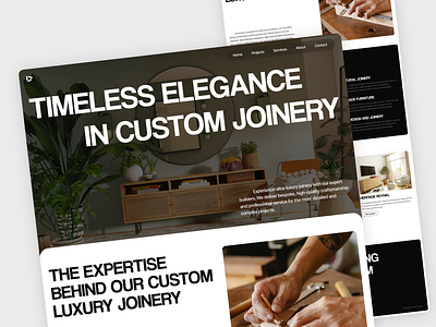 BCG - Custom Joinery and Interior Design Website architecture design homepage interior design landing page typography ui uiux design visual design web design website