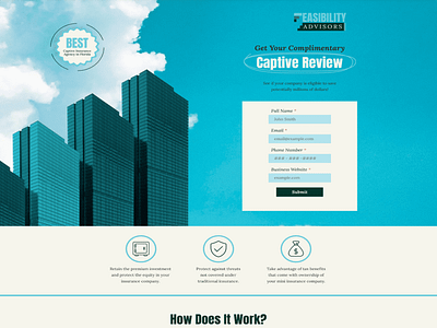 CaptiveFA - Insurance Website advisor advisors insurance insurance landing page insurance website landing page law web design