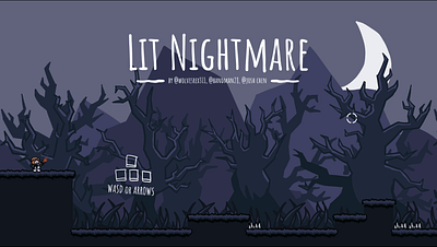 Lit Nightmare Game Art 2d 2d game game art graphic design illustration krita platformer ui vector video game