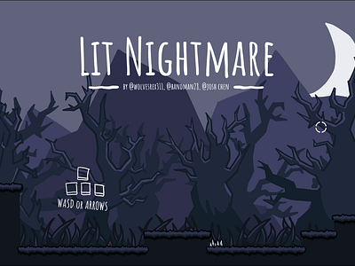 Lit Nightmare Game Art 2d 2d game game art graphic design illustration krita platformer ui vector video game
