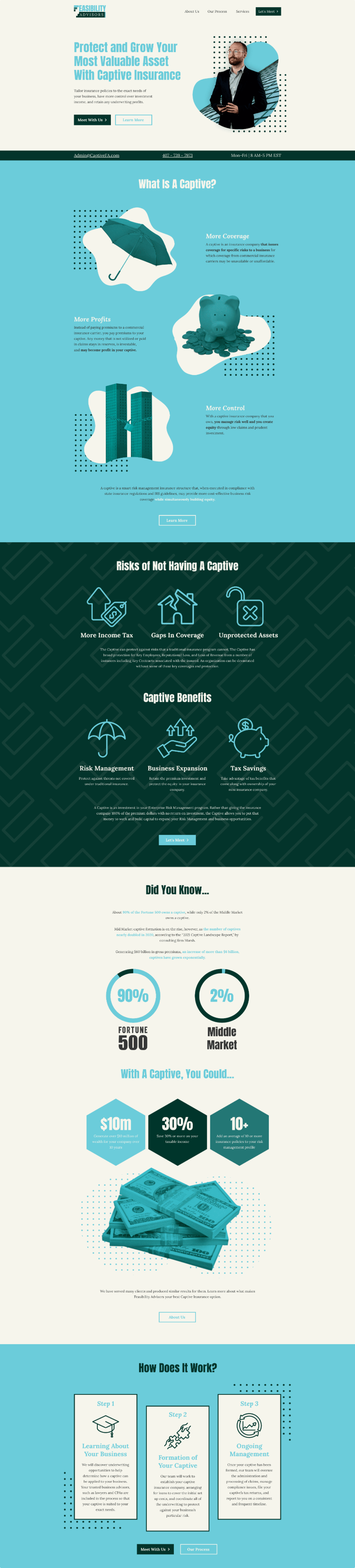 Feasibility Advisors - Insurance Website insurance insurance agency insurance landing page insurance website