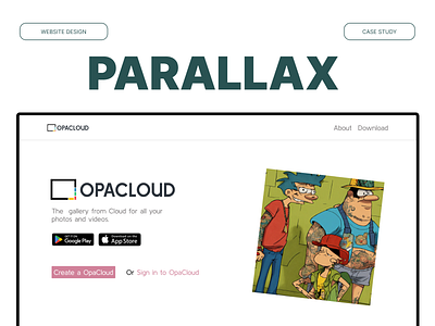 'PARALLAX' Scrolling Animation case study cloud gallery cloud storage inspiration motion uiux parallax ui animaion ui design website design